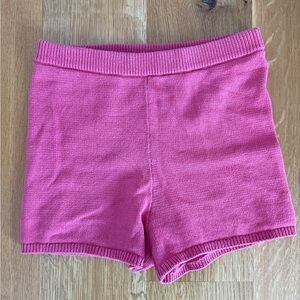 Reformation Pink Knit Shorts
